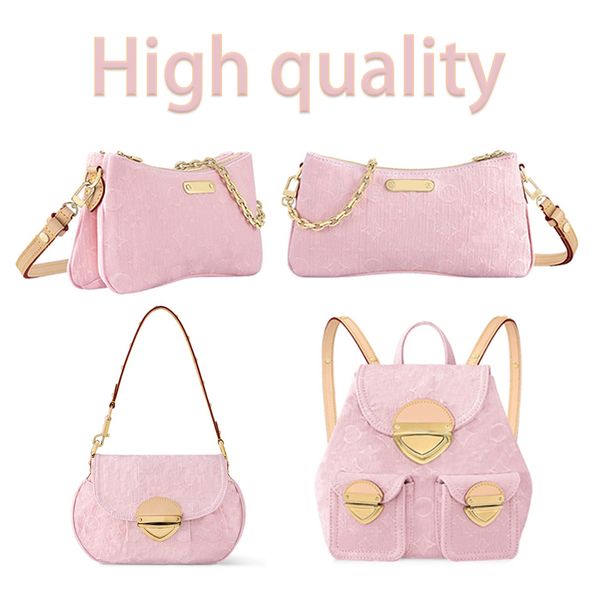 

2025 Pink Designer Bag Shoulder Bag Luxury Bag High Quality Women's handbag Purses designer Crossbody Bag Pink denim crossbody designer bags mini bag, #21