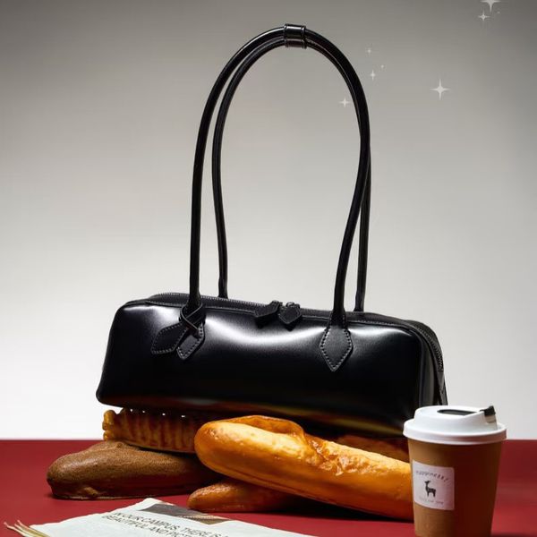 

France ALA Designer bags Large Sausage Bun Advanced Underarm Stick Bag Strap Luxury Leather Crossbody Bag, #8 30cm