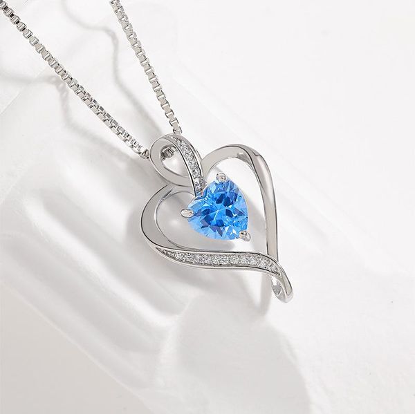 

Heart-Shaped Pendant Necklace with Zodiac Stones - Perfect Gift for Mother's Day, Eternal Love & Affection