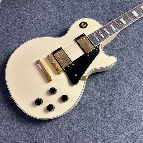 

Custom Snow White LP-Style Guitar - 24K Gold Neck Hardware & Solid Body | Pro Craftsmanship