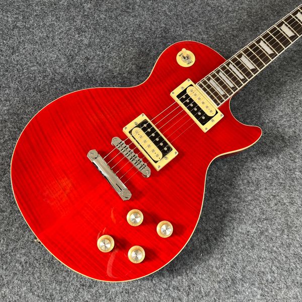 

Crimson Red LP-Style Guitar - Handcrafted Mahogany Body & AAA Rosewood Fingerboard | Pro Sound