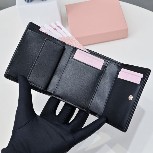 

Wallet Designer Womens Card Holder Cardholder High Quality Genuine Leather Sheepskin Interior Compartment With Box Luxury Card Case Coin Pouch Luxury Wallets, Silver