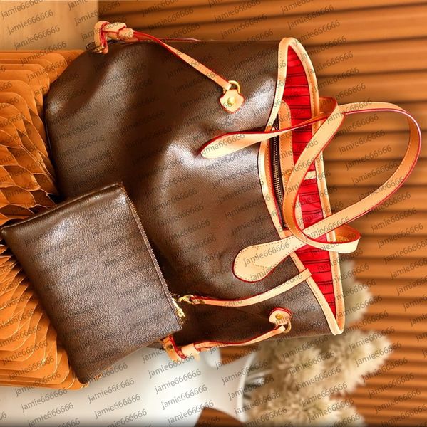 

10A Tote Bag Designer Bags Fashion Totes Leather Handbag MM Women Bags High Capacity Composite Shopping Bags Old Flower Brown Lattice Bag Quality Travel Beach Bag 02, #2
