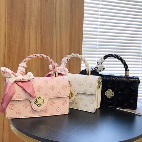 

2025 designer Shoulder tote Bags For womans ladies flap lady camellia wer square handbag pink women crossbody bag 250324, Color 2