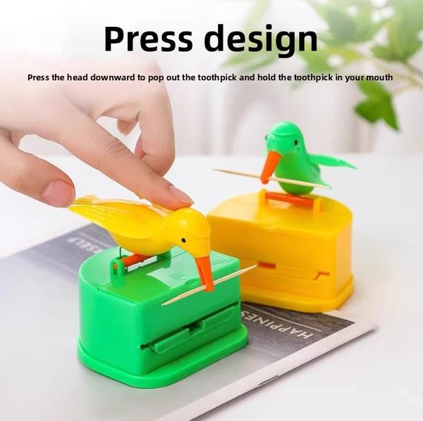 

Bird-shaped automatic pop-up toothpick holder Smart toothpick dispenser for home kitchen and catering decoration practical toothpick container for daily use