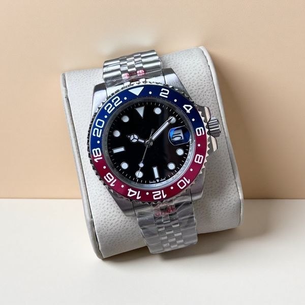 

Mens Watches Automatic Mechanical 40mm Watch 904L Stainless Steel Blue Black Ceramic Sapphire glass Super luminous WristWatches montre de luxe gifts, Color 7