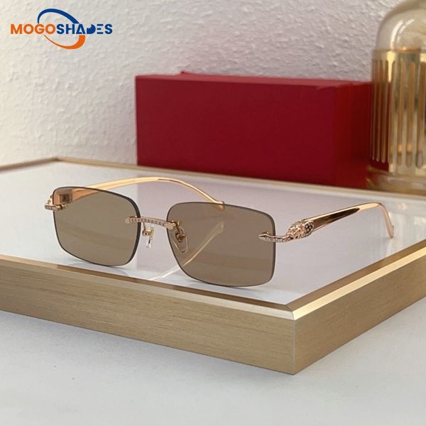 

new oval one piece luxury designer polarized sunglasses for women gafas de sol vintage gradient minimalist cheetah glasses buffalo horn eyeglasses with box 00580O