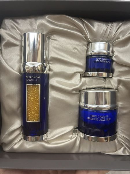 Face Skin Care Set 3 in 1 CAVIAR Liquid Lift Serum Masque Luxe Nuit Cream Eye Switzerland Brand Kits