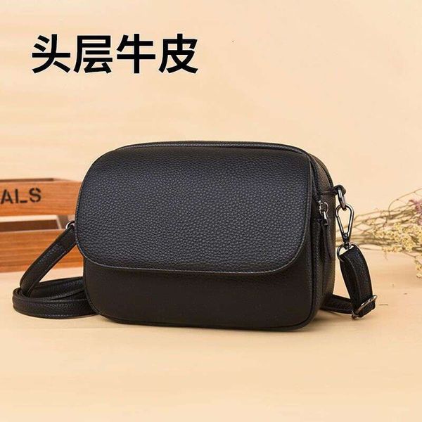 

Genuine top layer cowhide 2025 new fashionable and versatile soft leather trendy women's shoulder crossbody small bag, Red