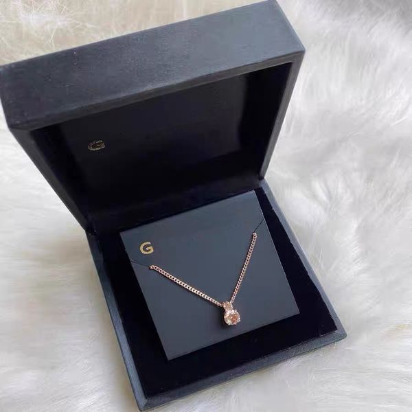 

Pendant Necklaces Designer Tears Crystal Pendant Decorative Necklace Sparkling Crystal Clavicle Chain Simple Baida Style