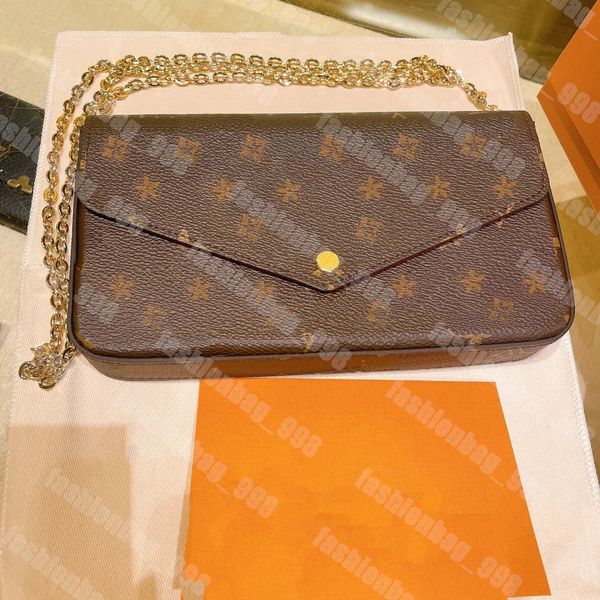 

10A luxury Designer Bag Wallet Ladies Classic Set of 3 piece Felicie Bag Luxury Tote Shoulder Bag Clutch Messenger Bag Wallet for women handbag cross body bag M61276, #20