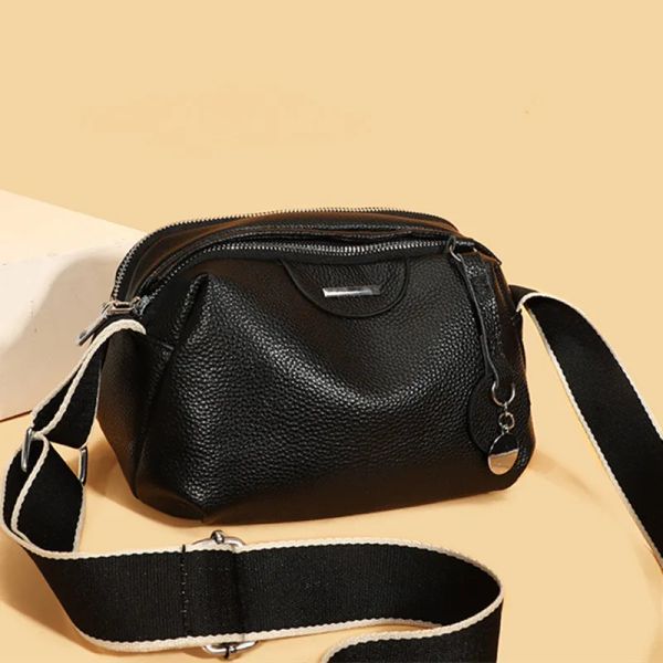 

New Soft Genuine leather Large capacity Shoulder Messenger Bag Luxury Women Handbag Designer Female Cowhide Tote For Sac A Main, Blue
