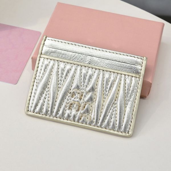 

Card Holder Designer Luxury Wallet Card Case High Quality Genuine Leather Sheepskin Short Wallet Interior Compartment Box Wallets Designers Woman Cardholder, Blue