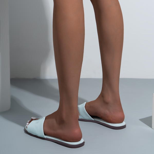 

new style Best Quality Designer slippers Designer Womens Leather Summer Flat Sandals Shoes Fashion Sliders Flip Flops, Blue