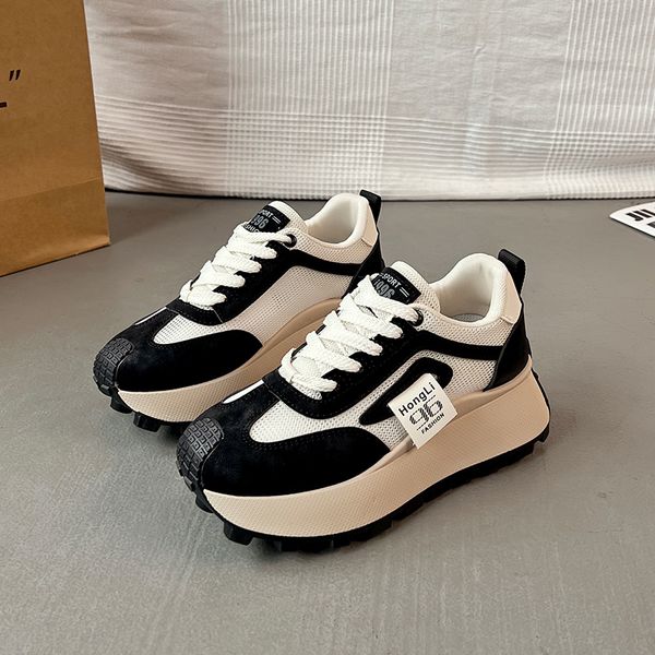 

Modern Leisure Shoes For Girls: New Season Dads' Running Mushrooms, Black