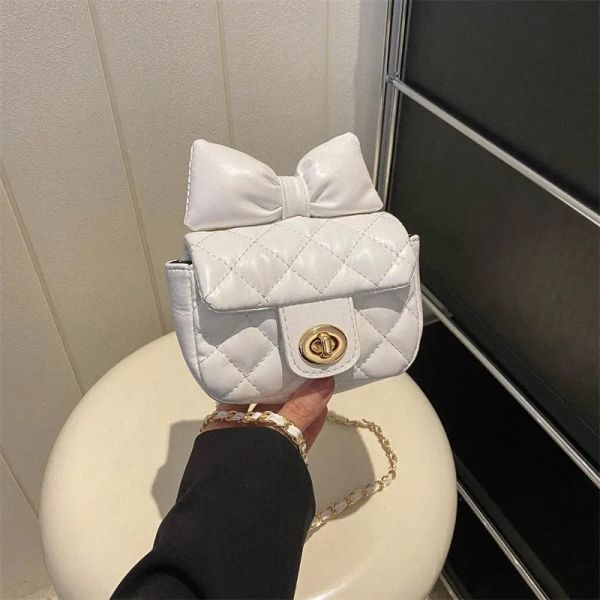 

Designer Mini Luxury Shoulder Bag Toddler Princess Baby Girls Pink Bow Handbag Little Girl Cute Crossbody Purse For Women Girls 241031, Purple