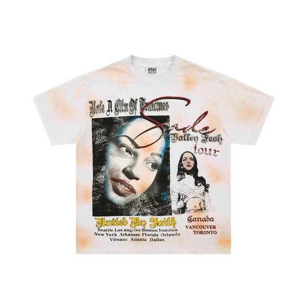 

Men' T Shirts same qulality Vale Big Graphic Oversized Tops Harajuku Gothic American All Cotton Short Sleeve Shirt Men Clothing 015, A005