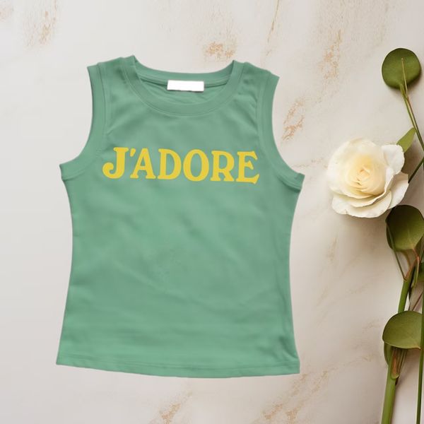 

Summer women's sleeveless T-shirt vest, round neck pure cotton T-shirt, slim fit, fashionable and versatile trendy top, Brown