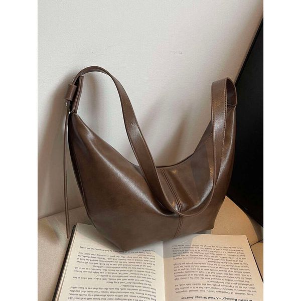 

Maillard style super popular niche for women 2025 new versatile crossbody autumn and winter brown dumpling bag, Off white follow the store to give away