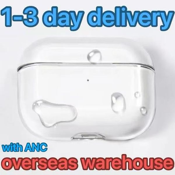 

USA Stock For Apple Airpods Pro 2 Generation pro 2 airpod 4 Headphone Accessories Solid TPU Silicone Protective Earphone Cover Wireless air Shockproof Case
