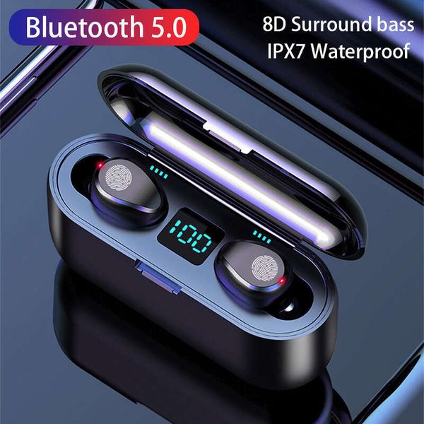 

F9 High Warehouse Wireless Bluetooth Earphones Hot Selling Digital In Touch Operation Mini Dual Ear Lightweight and Easy to Carry, Yellow