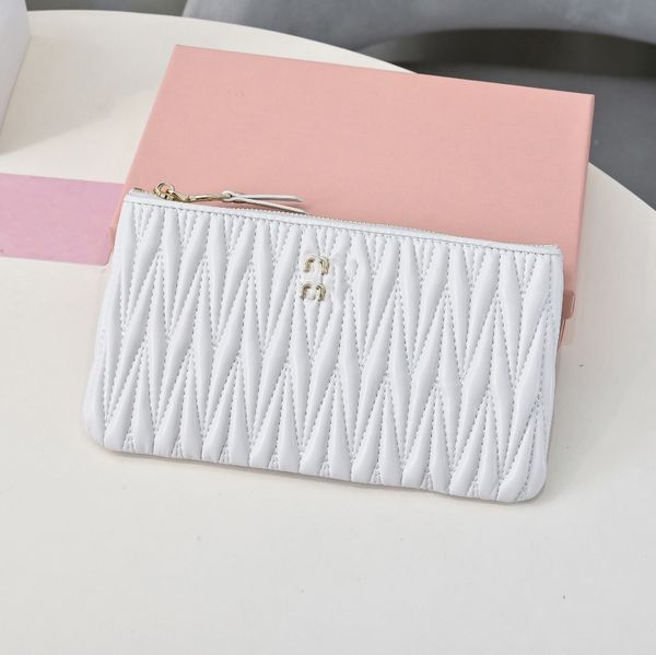 

Luxury Wallet Card Holder Card Case Luxury Fashion High Quality Genuine Leather Sheepskin Short Interior Compartment Cardholder Wallets Designers Coin Purse, Black