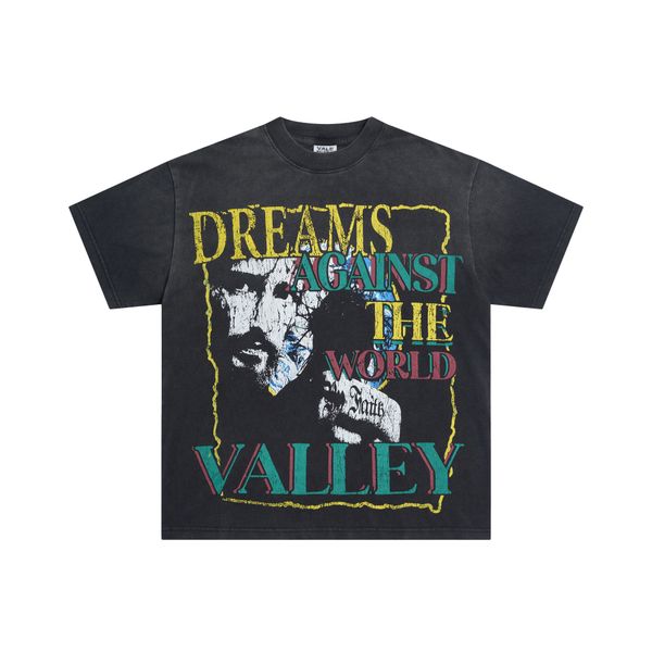 

Men's T Shirts same qulality Vale Big Graphic Oversized Tops Harajuku Gothic American All Cotton Short Sleeve Shirt Men Clothing 006, A015