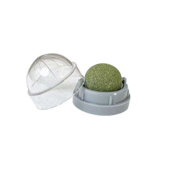 

Self-Sticking Catnip Sphere for Lickable Fun & Teeth Cleaning, White