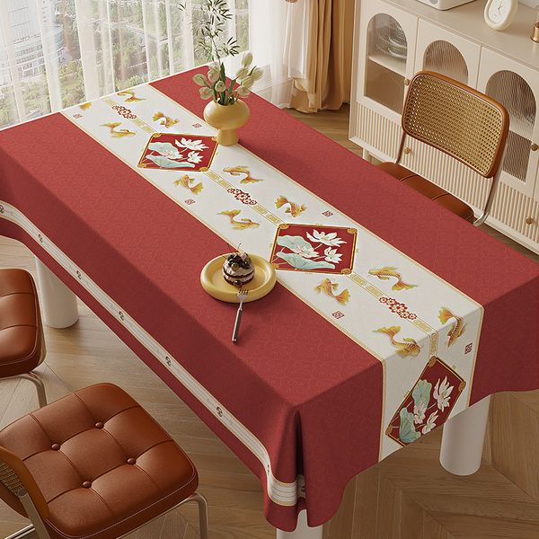 D307 light luxury tablecloth wash-free PVC pastoral American tablecloth 2024 coffee table mat supply chain factory wholesale