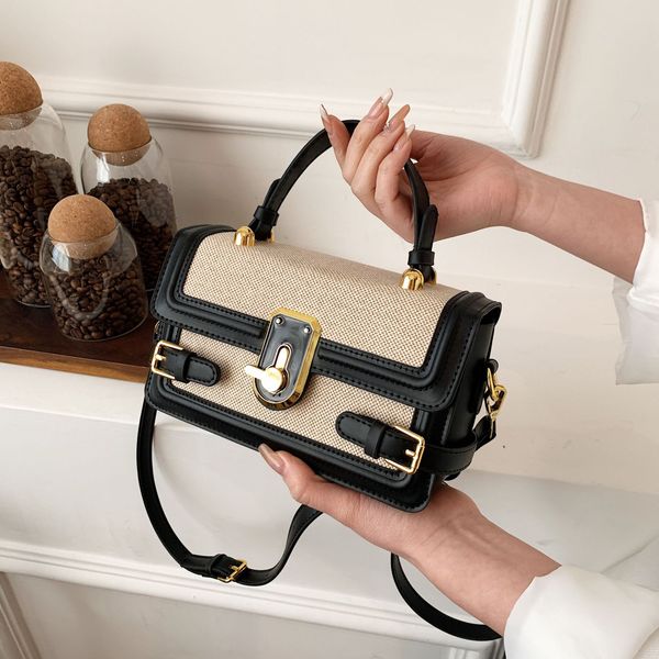 

Best Selling Women's Crossbody Tote Bag - Vintage Color Block Design, Boho Chic Shoulder Purse with Free Shipping, Black