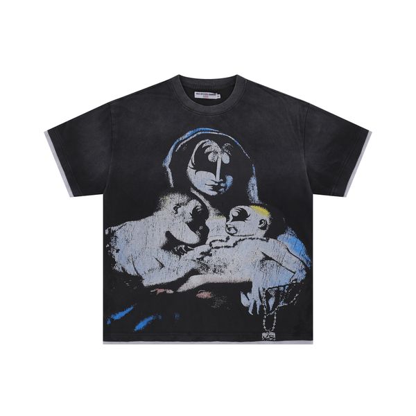 

Men's T Shirts same qulality Vale Big Graphic Oversized Tops Harajuku Gothic American All Cotton Short Sleeve Shirt Men Clothing 020, A017