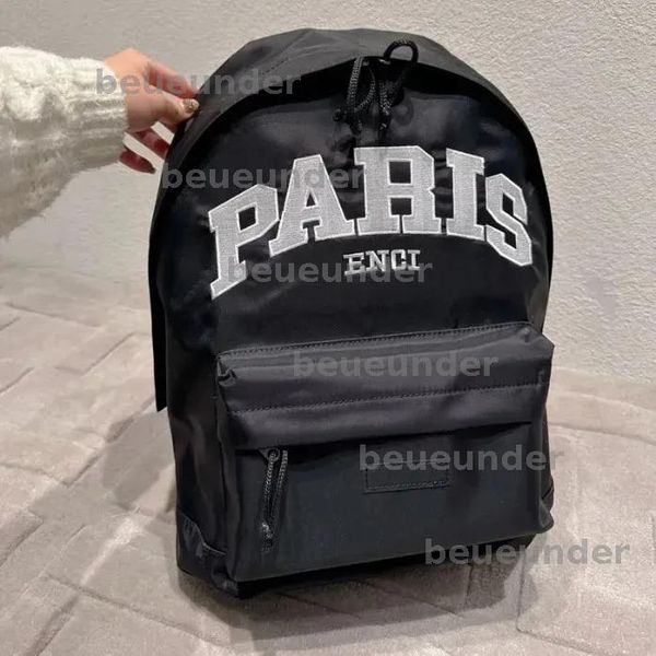

Mens Nylon Backpacks Fashion Backpack Luxury Travel Bag Letters Bags Fashion PARIS Schoolbags For Men Designer Casual Packs Outdoor Womens B Bags BFD2505147, 34*15*40