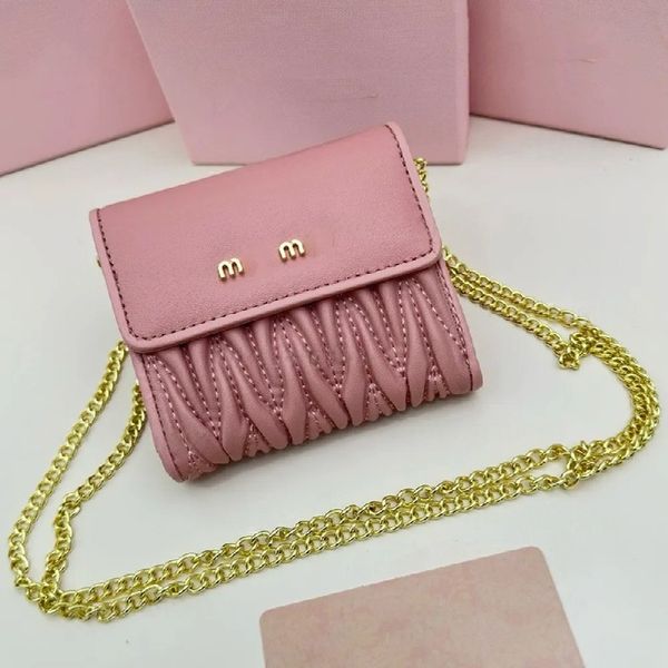 

Designers Woman Wallets Fashion Bags Coin Pouch Credit Card Holder High Quality Genuine Leather Sheepskin Gold chain bags Cardholder Woman Wallet Luxury Crossbody, 3#