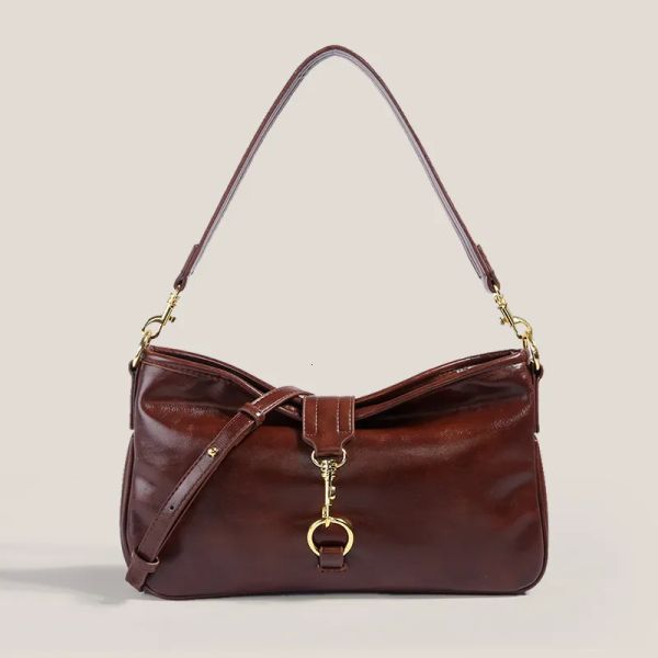 

Vintage Underarm Bag Designer Handbags For Women 2023 New High Quality Soft Skin Lock Simple Wild Shoulder Crossbody Bag, White