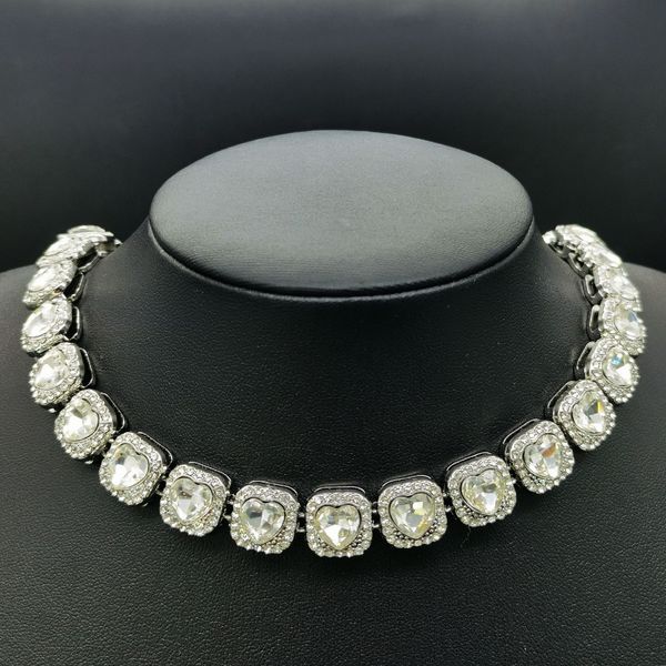 

Luxury Hipster Heart Charm Necklace Featuring Real Cubic Zirconia Stones