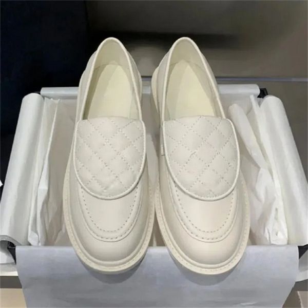 Fashion Dress Shoes Designer Loafers Women Loafers leather Shoes Leather Oxford Chunky Casual Shoes Luxury Woman Classic Matte Platform Shoes