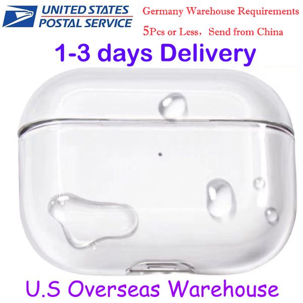 

USA Stock For Apple AirPods 4 AirPods pro 2 Headphone Accessories Silicone Protective Headphone Cover Headphone Shockproof TPU Case