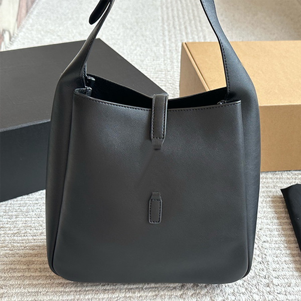 

Mirror Classic hobo retro bucket fashionable underarm commuting designer women's single-shoulder high-end handbag practical crossbody bag, Black