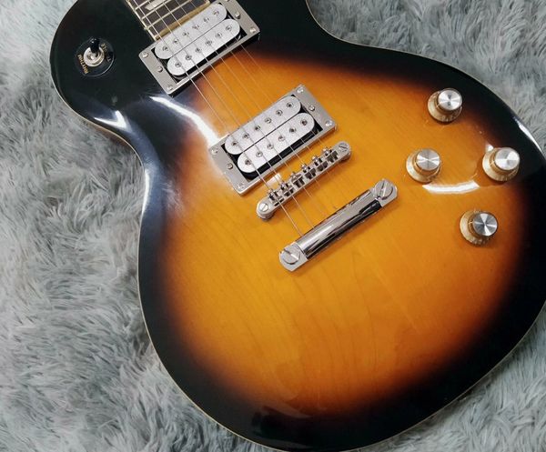 

Sunburst Single-Cut Guitar - Dual Metallic Humbuckers & Sustain Bridge | CITES Certified