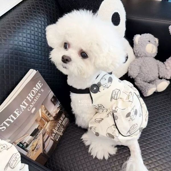 T00222Chic Winter Ready Knit Denim Jacket Ensemble for Small Dogs like Teddies