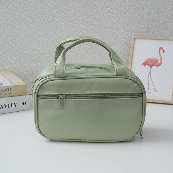 A233-Solid color simple corduroy cosmetic bag travel portable carry-on clutch bag with zipper toiletries storage bag
