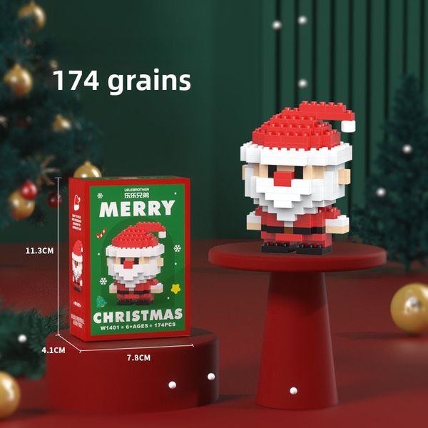 

Christmas Gift Designer Building Blocks Toys Santa Claus Children's Puzzle Assembly Christmas Tree Holiday Gift, Multicolor