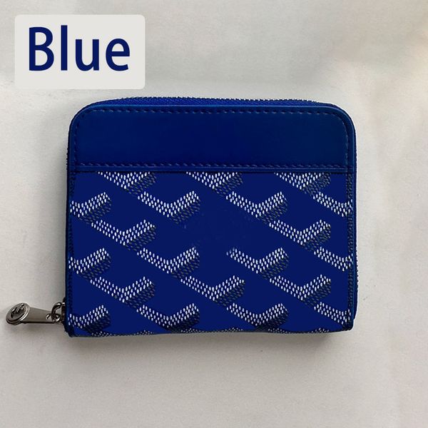 

Luxury Wallet Cardholder Card Case Coin Purse Fashion High Quality Genuine Leather Interior Compartment With Box With Zipper Card Holder Designer Wallets For Women, Blue