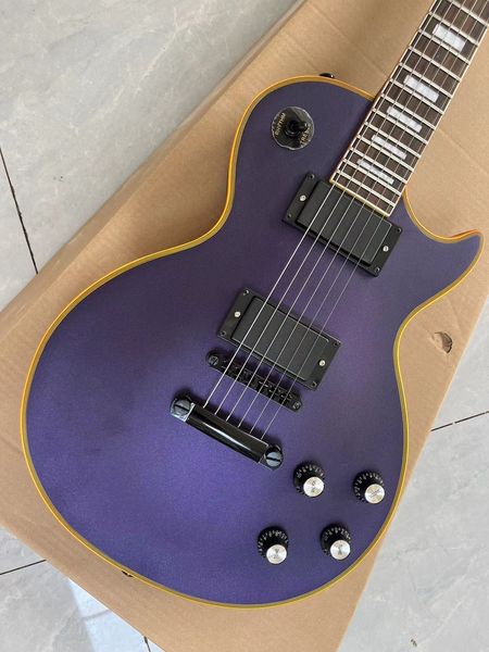 

Bold Purple/Yellow Electric - Matte Finish, Dual Humbuckers & Fixed Bridge Stability