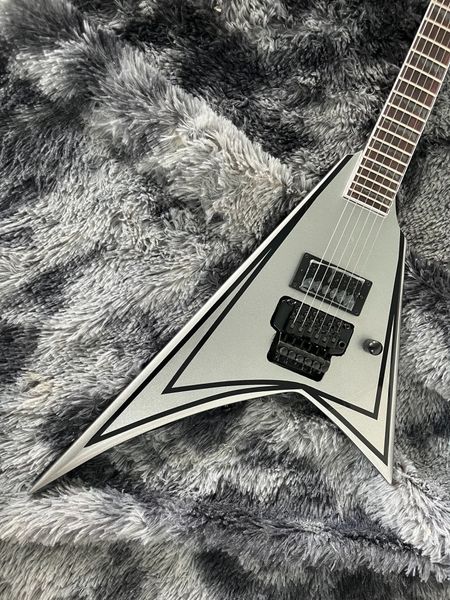 

Cyber V Guitar - Geometric Silver Blade, Floating Tremolo & High-Output Fury