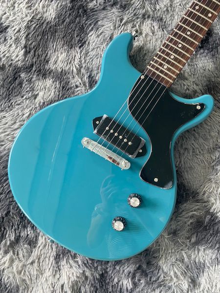 

Sky Blue Single-Cut Guitar - Focused Single Pickup, Fixed Bridge & Rosewood Clarity