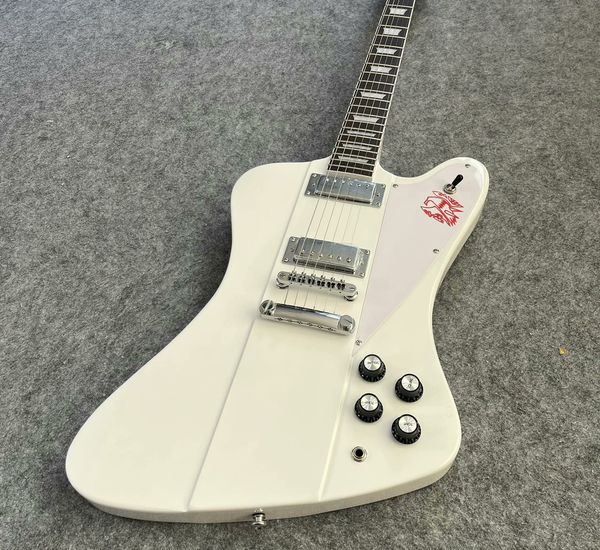 

Hot - V-Shape Rock Guitar: Gloss White Binding, Dual Metallic Pickups & Stage Power