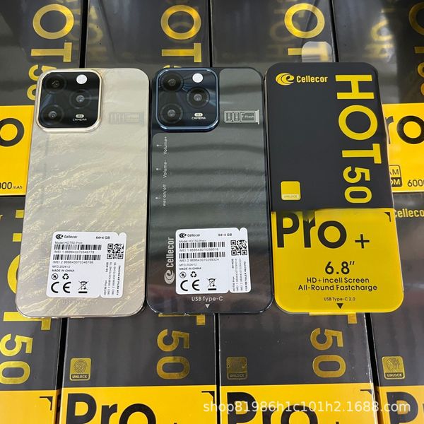 Cross border Smartphone Hot50pro+Android 4+64GB 6.8inch 4G