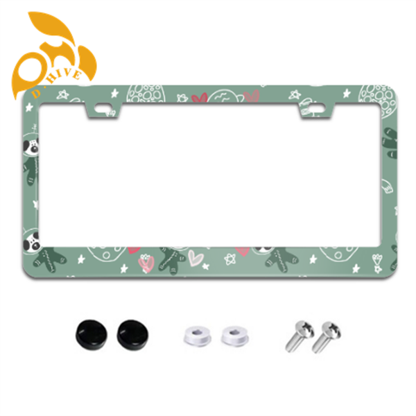 Free Shipping new designer customized Exterior Accessories License Plate Frames printing Flat hole holder