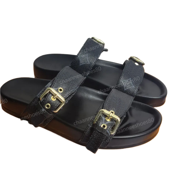 brown sandals designer womens slides canvas sandal woman sandles vacation style double slide 25s New Flat Summer Sandales woman slides luxury sandalias size 42
